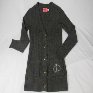 Rare Juicy Couture Cashmere Cardigan with Monogram